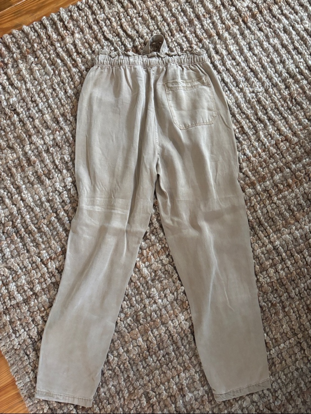 Neutral Drawstring Utility Pants - Picture 3 of 3